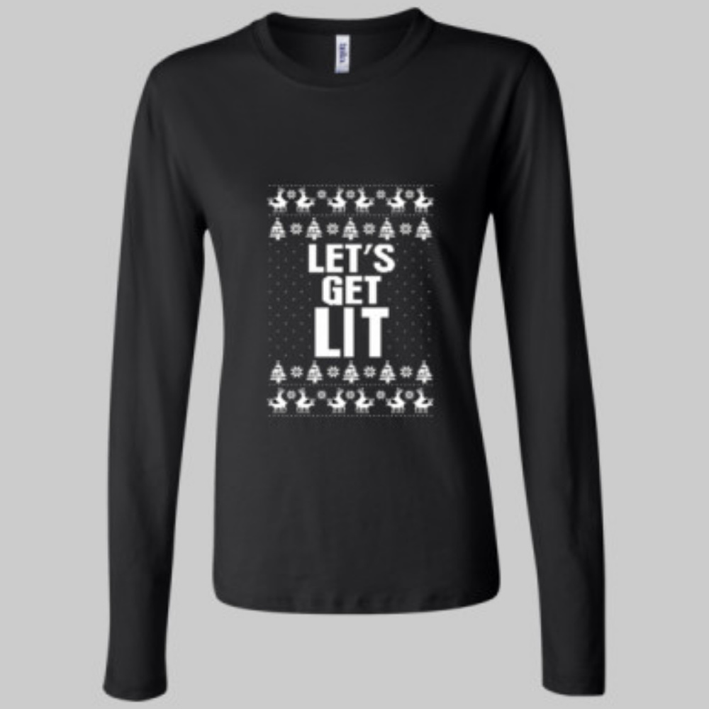 Bella Canvas Let's Get Lit Funny T-Shirt